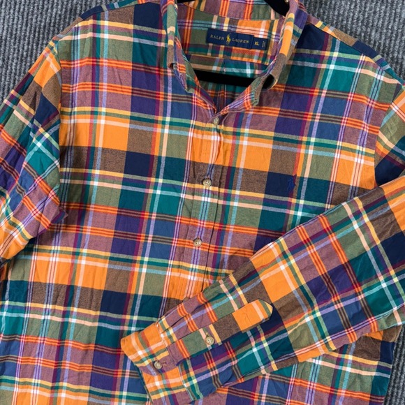 Ralph Lauren Shirt Men XL Plaid Button Down Long Sleeve Preppy Fall Heritage Ivy - Picture 4 of 12